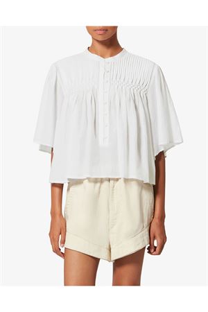 Top a punto smock in voile di cotone destiny MARANT ÉTOILE | HT0456FAB3J04E20WH